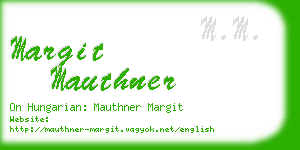 margit mauthner business card